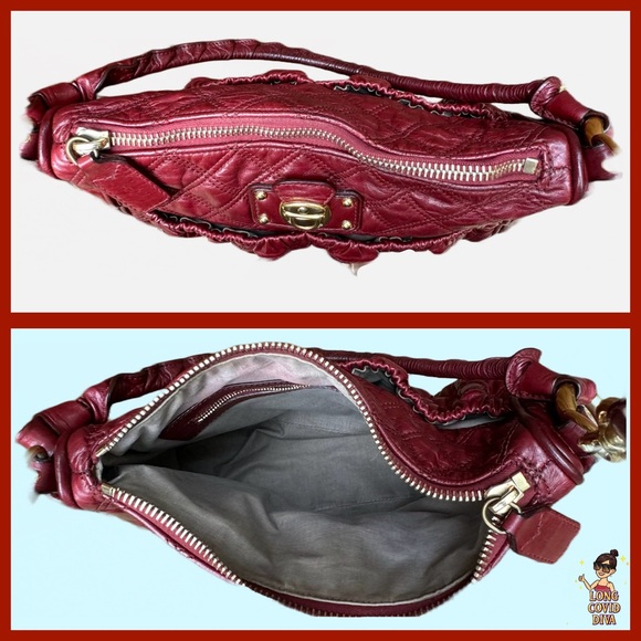 👜RETIRED/Marc Jacobs Collection/Bordeaux/Quilted Calf Leather/ Julianne Bag - Picture 5 of 17